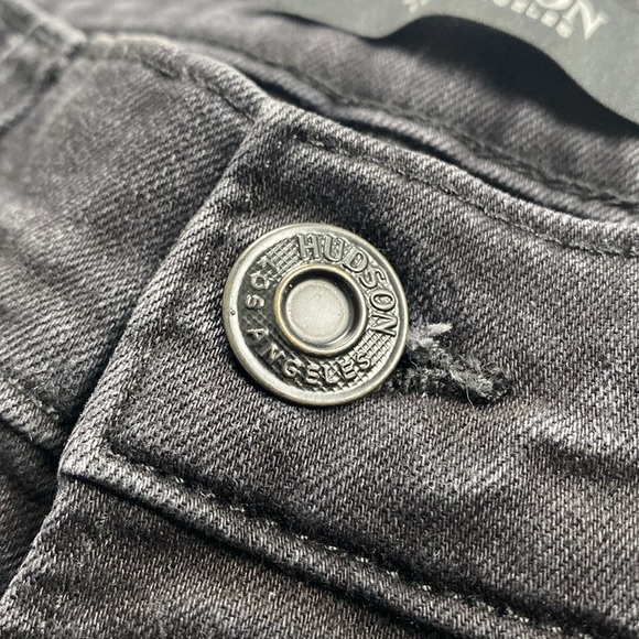 Hudson Blake Slim Straight Fit Twill Denim Jeans (Black) - Picture 12 of 16